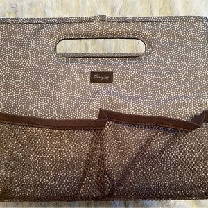 Thirty-One Brown and Cream Stationery Organizer